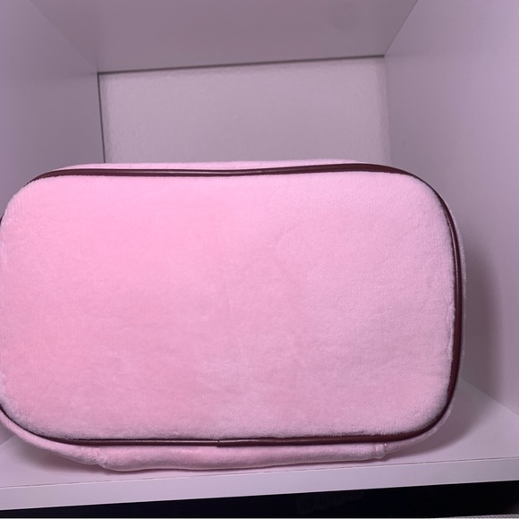 NWT Scottie Dog Juicy Couture Pink Velour Makeup Bag Cosmetic Case Travel Crown - Picture 12 of 16
